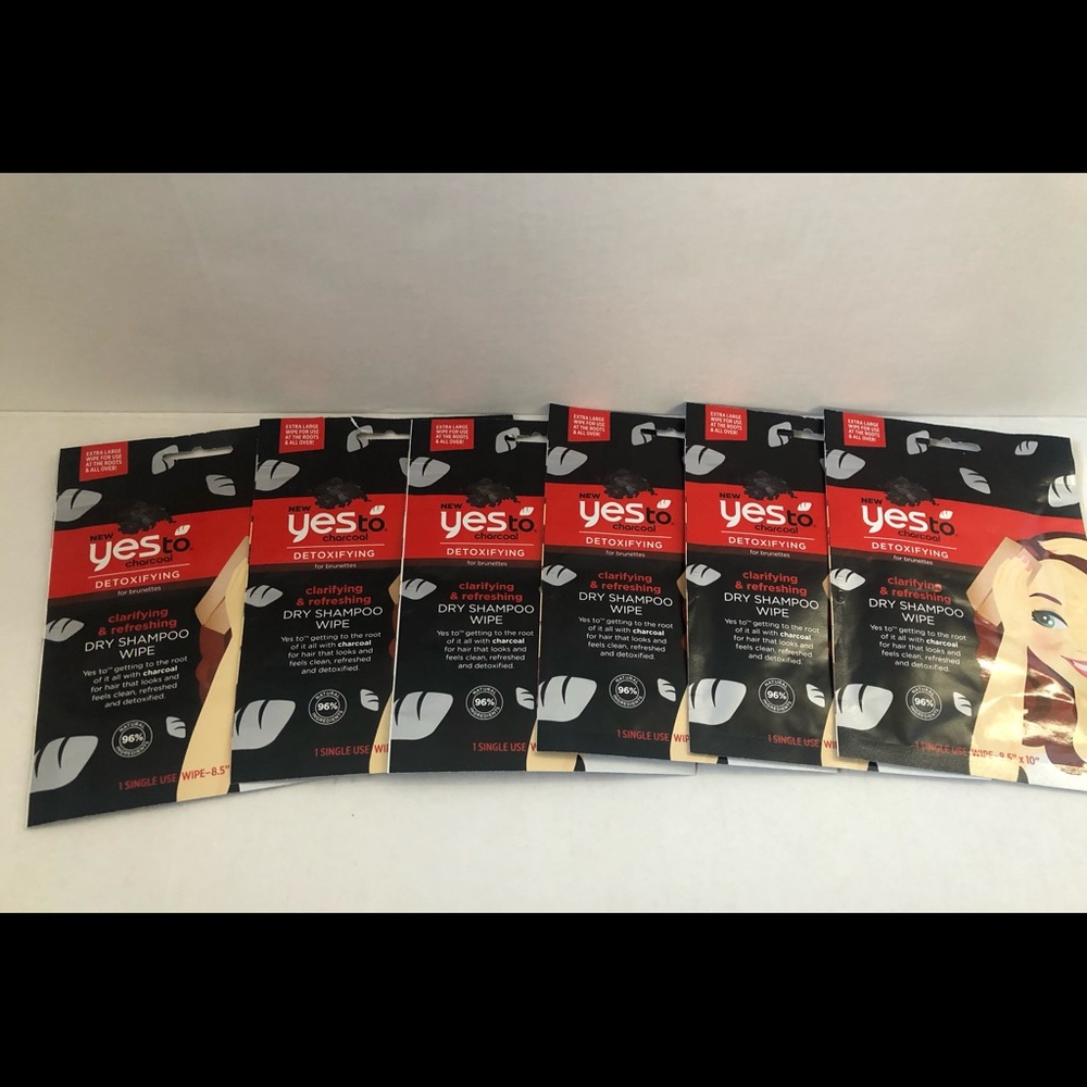 Yes to Charcoal Dry Shampoo Wipes (6)